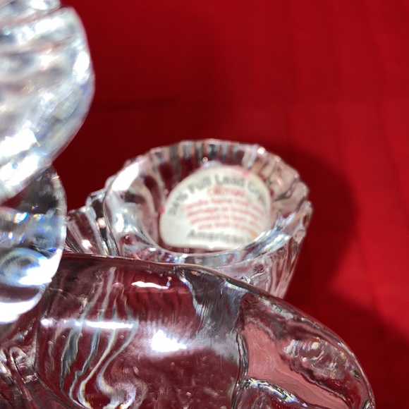 VTG Pr. 24% full lead crystal praying angels w/candleholders on back $25 - Picture 12 of 12